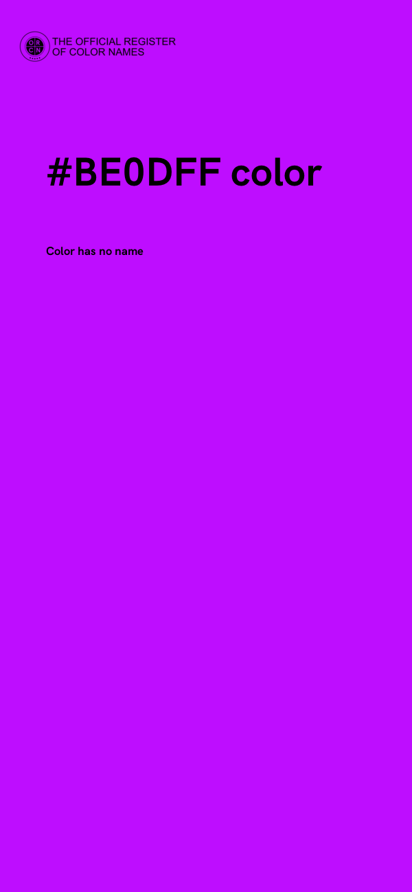 #BE0DFF color image