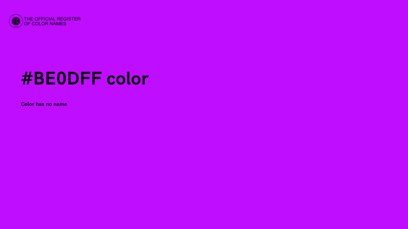 #BE0DFF color image