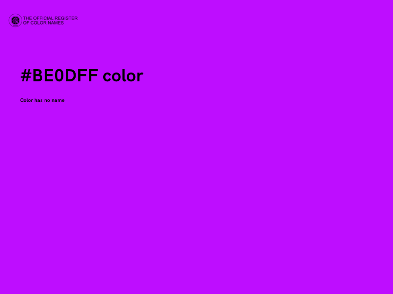 #BE0DFF color image