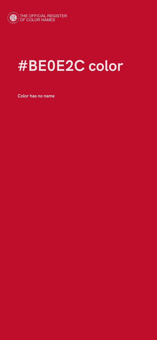 #BE0E2C color image