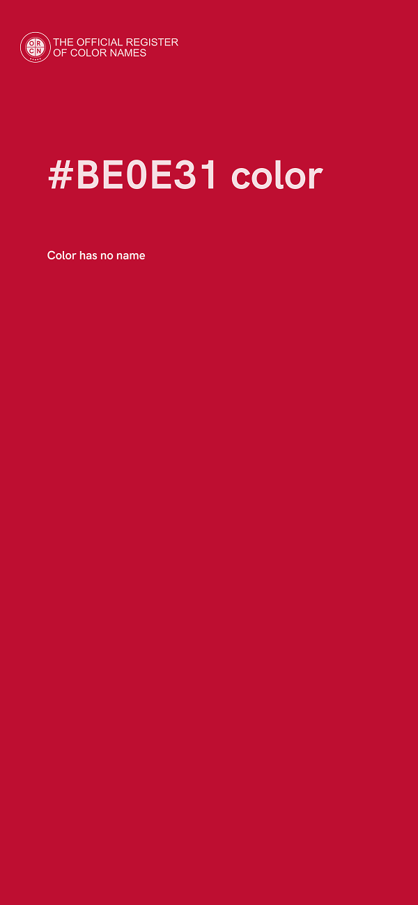 #BE0E31 color image