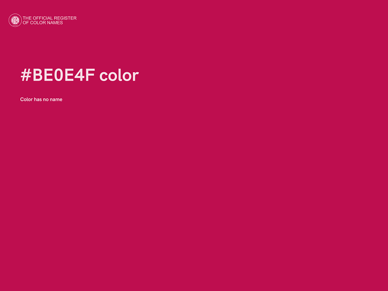 #BE0E4F color image