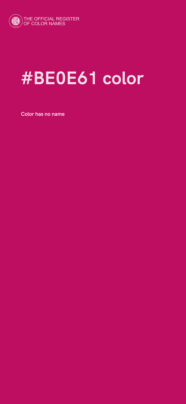#BE0E61 color image