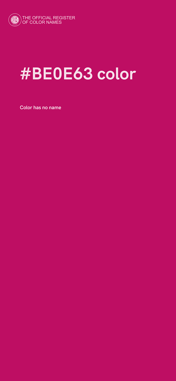 #BE0E63 color image