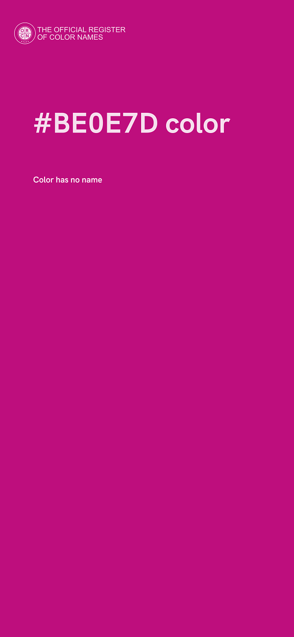 #BE0E7D color image