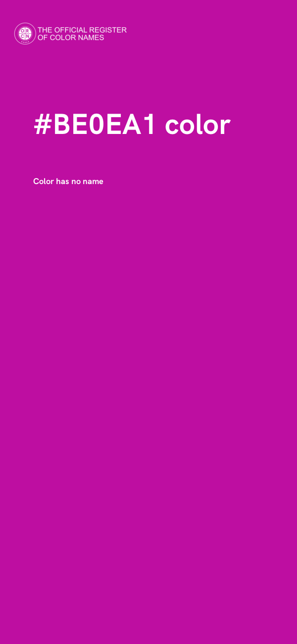 #BE0EA1 color image