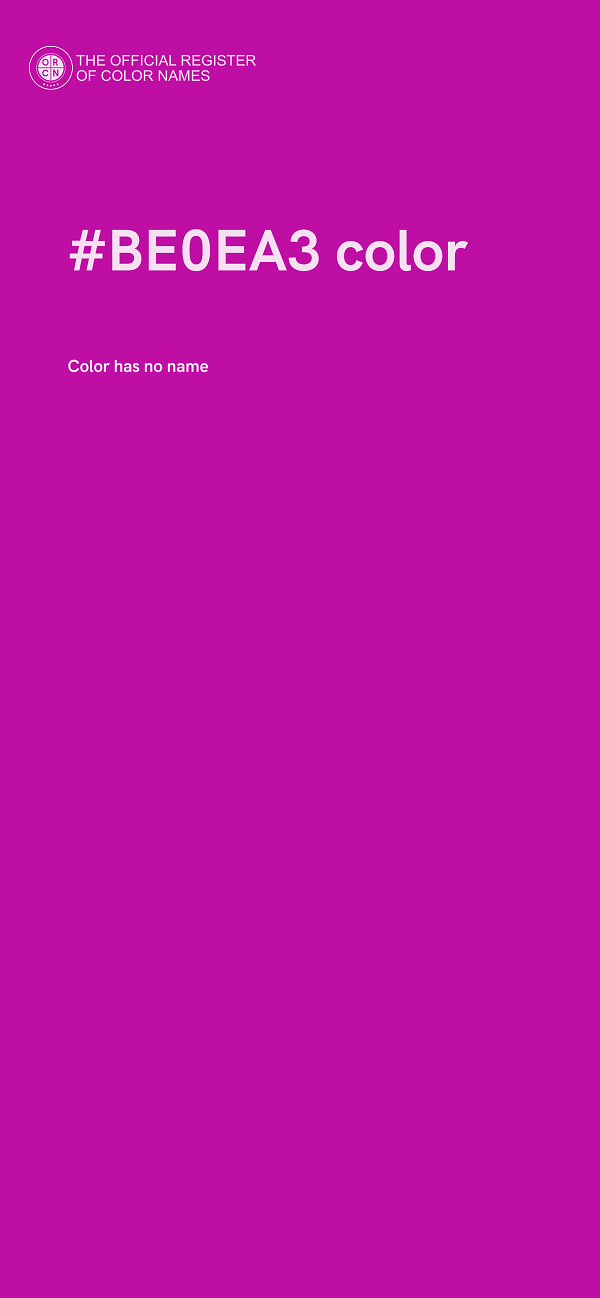 #BE0EA3 color image