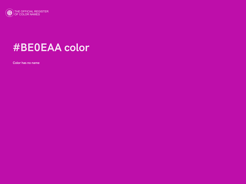 #BE0EAA color image