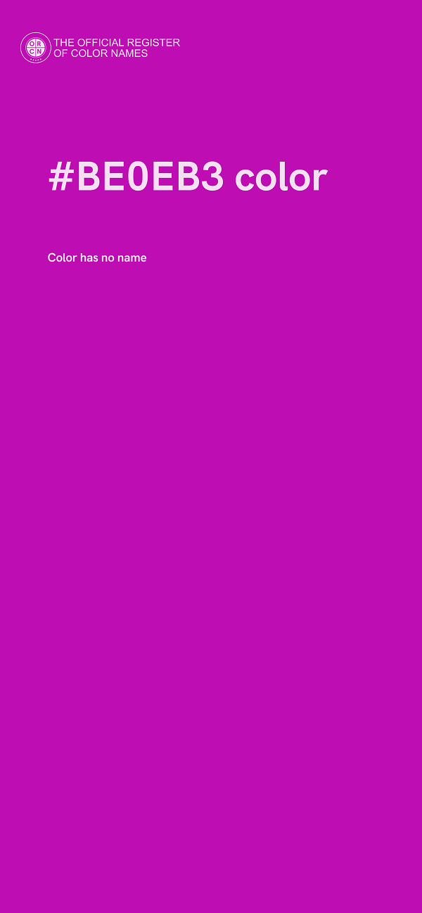 #BE0EB3 color image