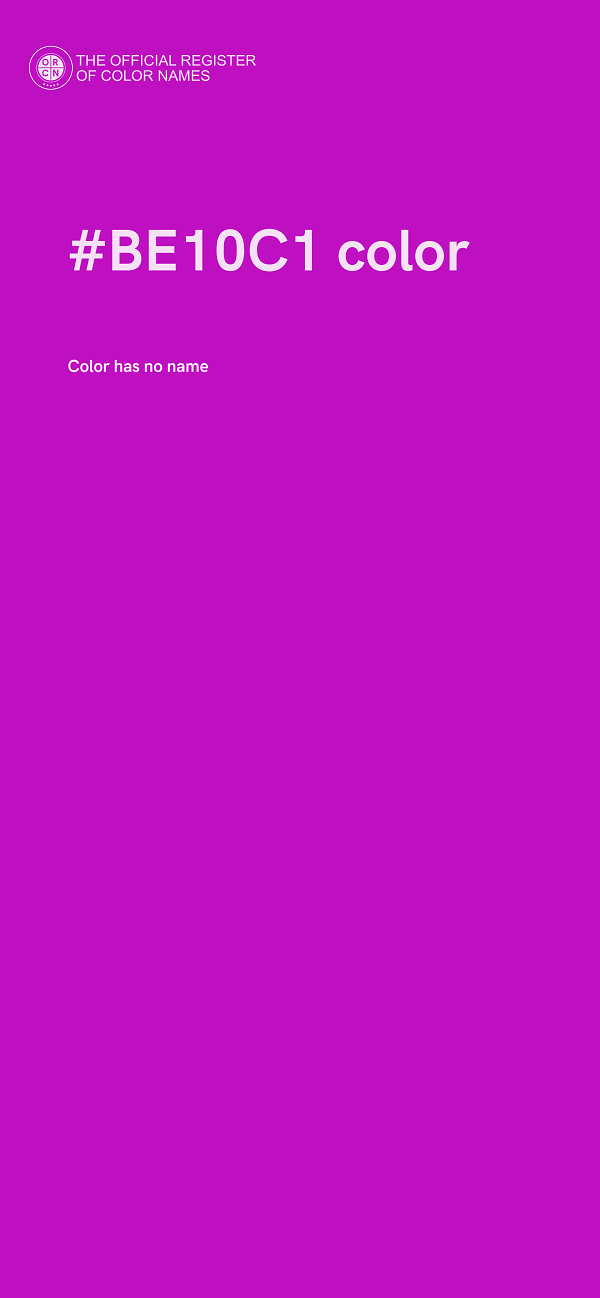 #BE10C1 color image