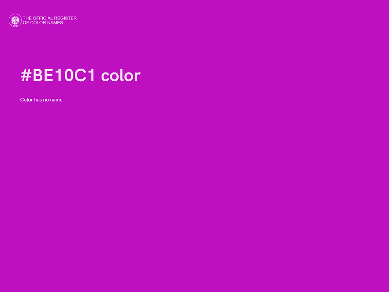 #BE10C1 color image