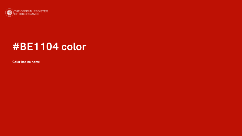 #BE1104 color image