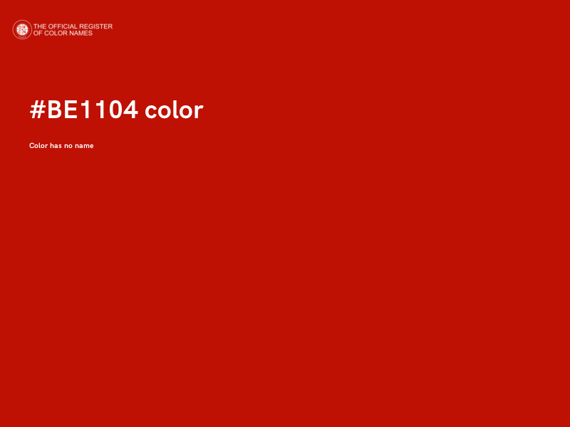 #BE1104 color image