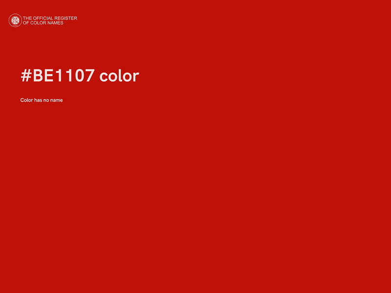 #BE1107 color image