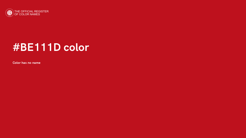 #BE111D color image