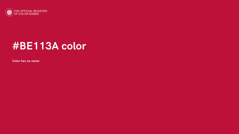 #BE113A color image