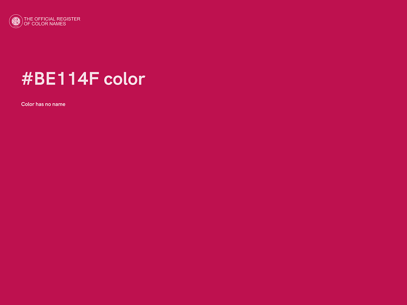 #BE114F color image