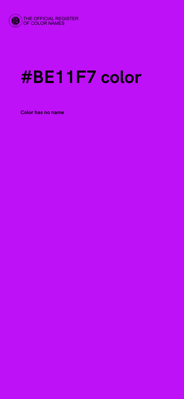 #BE11F7 color image