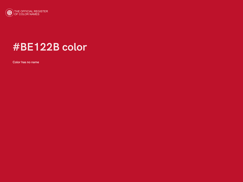 #BE122B color image