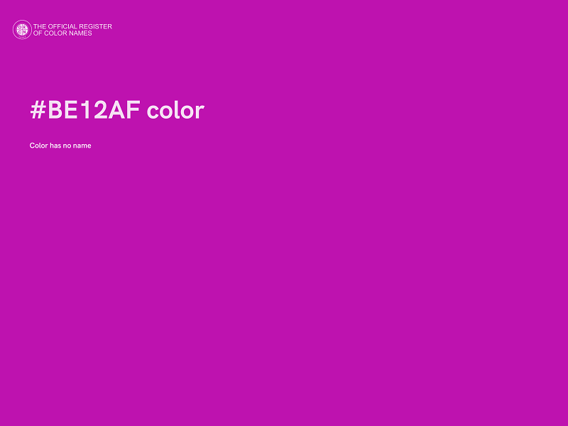 #BE12AF color image