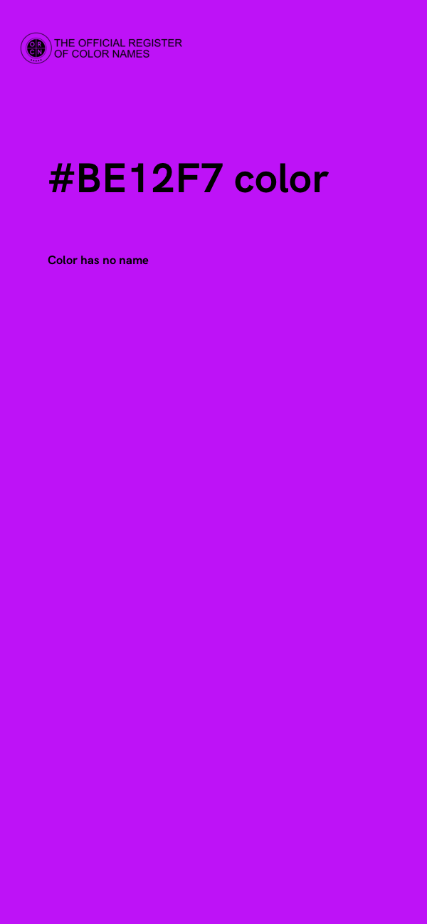 #BE12F7 color image
