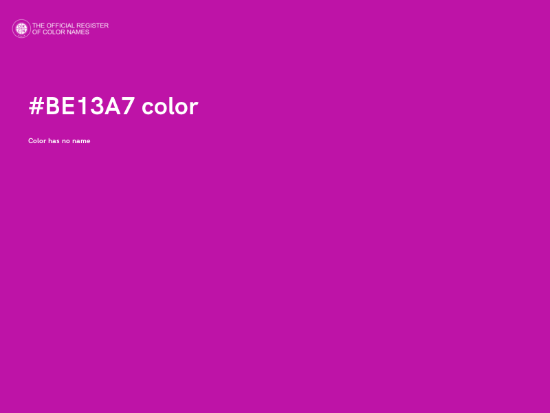#BE13A7 color image