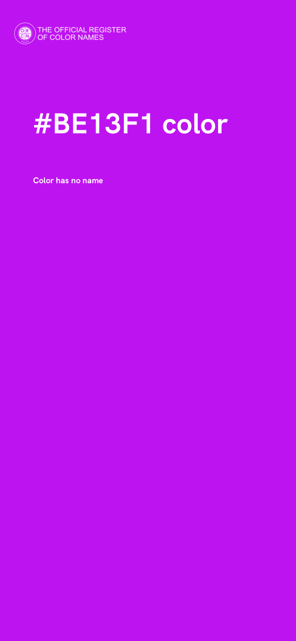 #BE13F1 color image