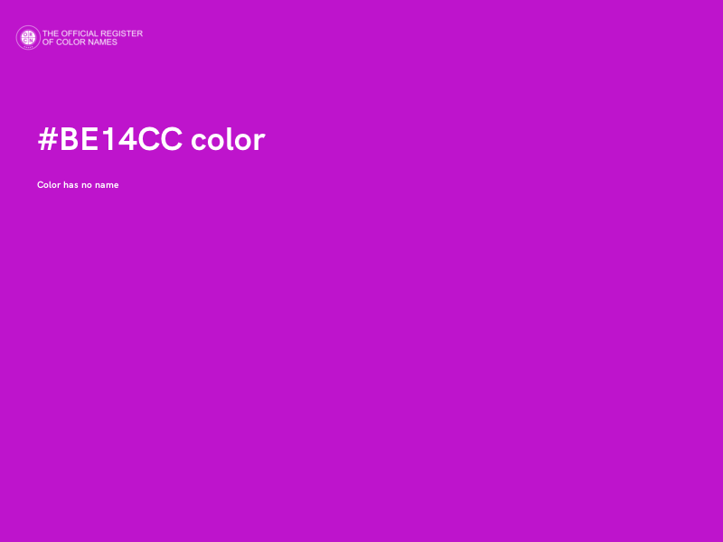 #BE14CC color image