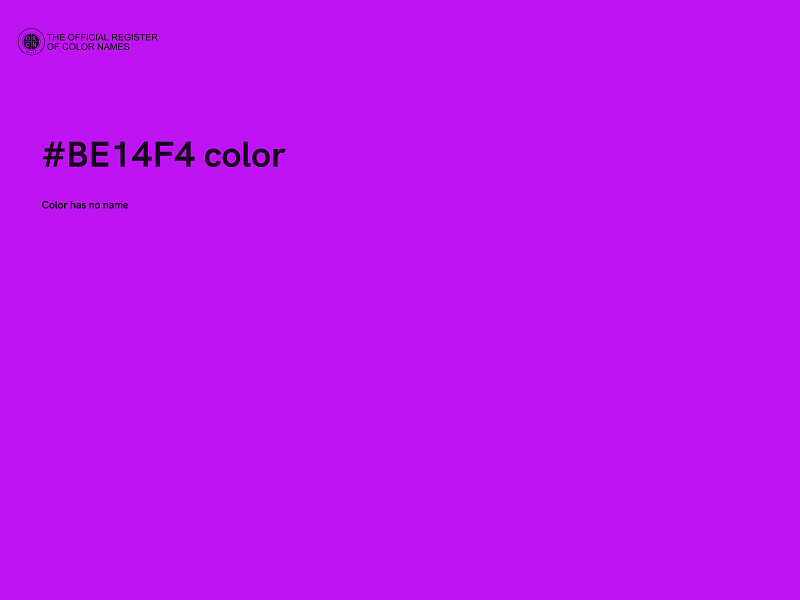 #BE14F4 color image