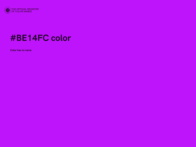 #BE14FC color image