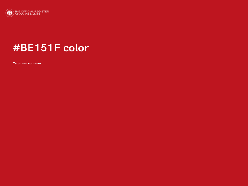 #BE151F color image