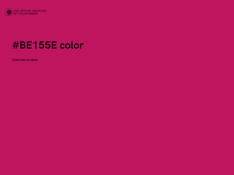 #BE155E color image