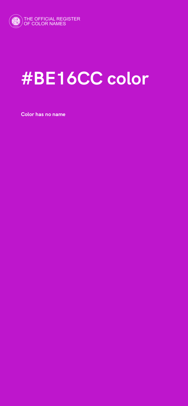 #BE16CC color image