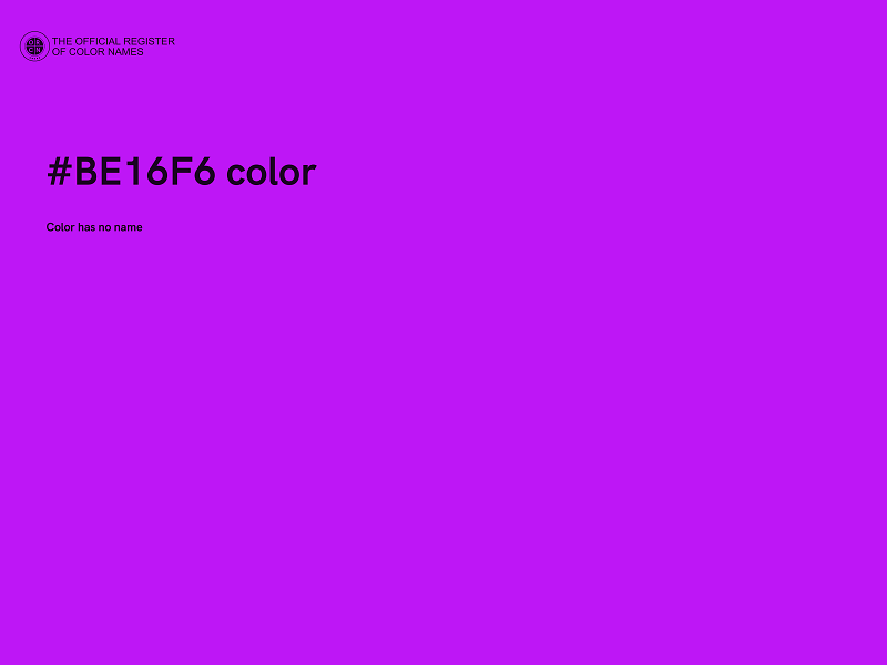 #BE16F6 color image