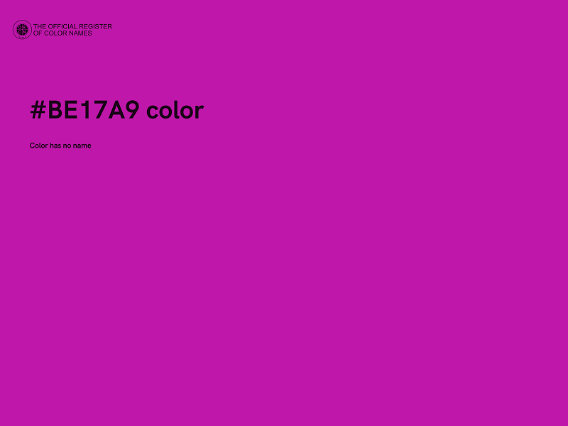 #BE17A9 color image