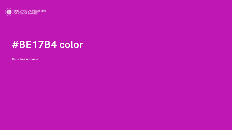 #BE17B4 color image
