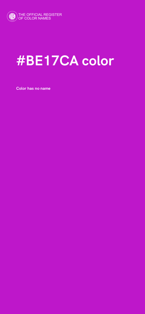#BE17CA color image