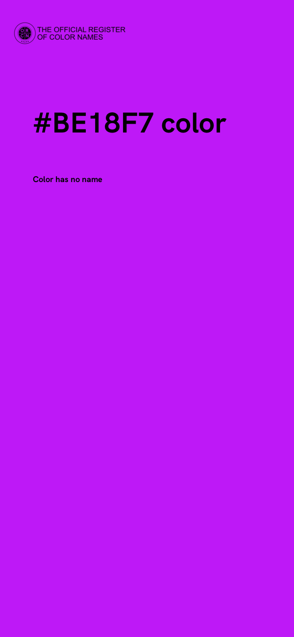 #BE18F7 color image