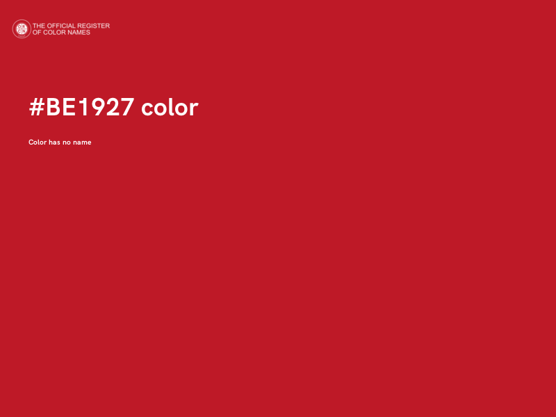 #BE1927 color image
