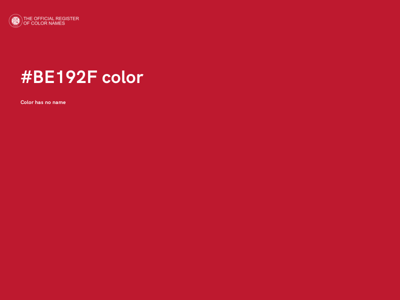 #BE192F color image
