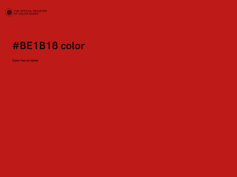 #BE1B18 color image