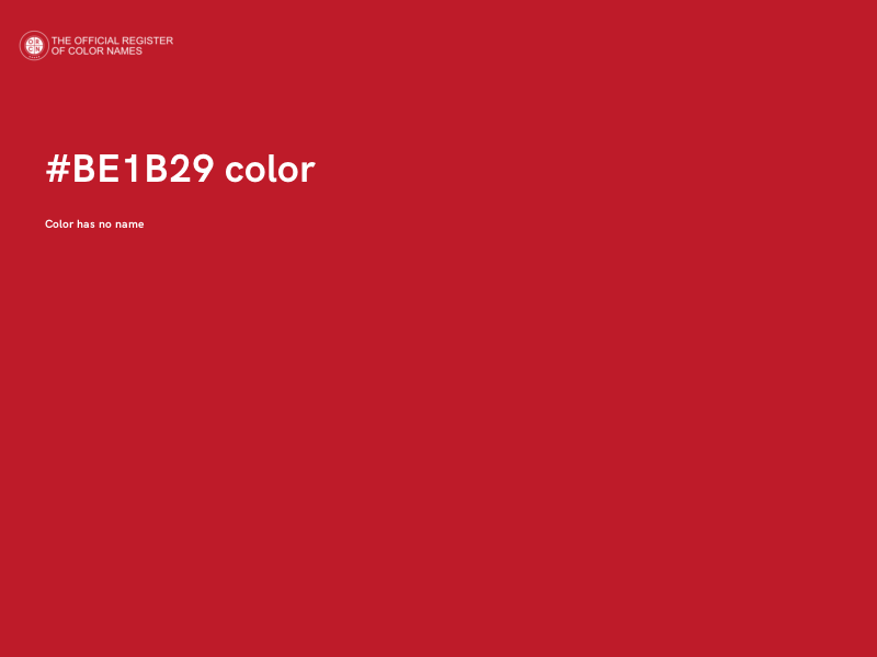 #BE1B29 color image