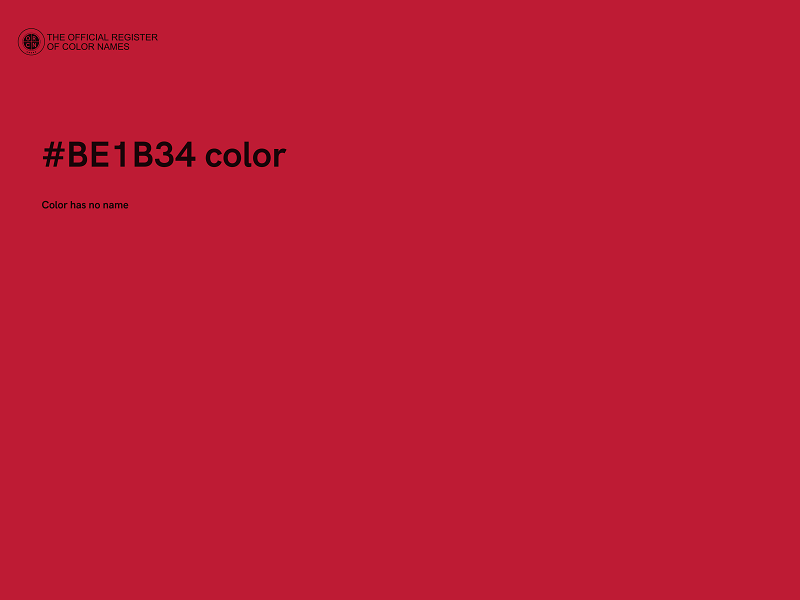 #BE1B34 color image