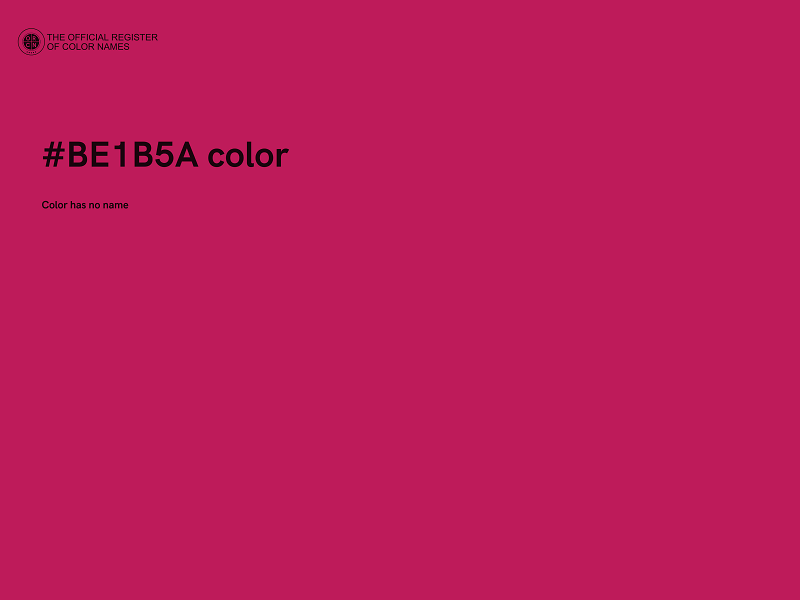 #BE1B5A color image