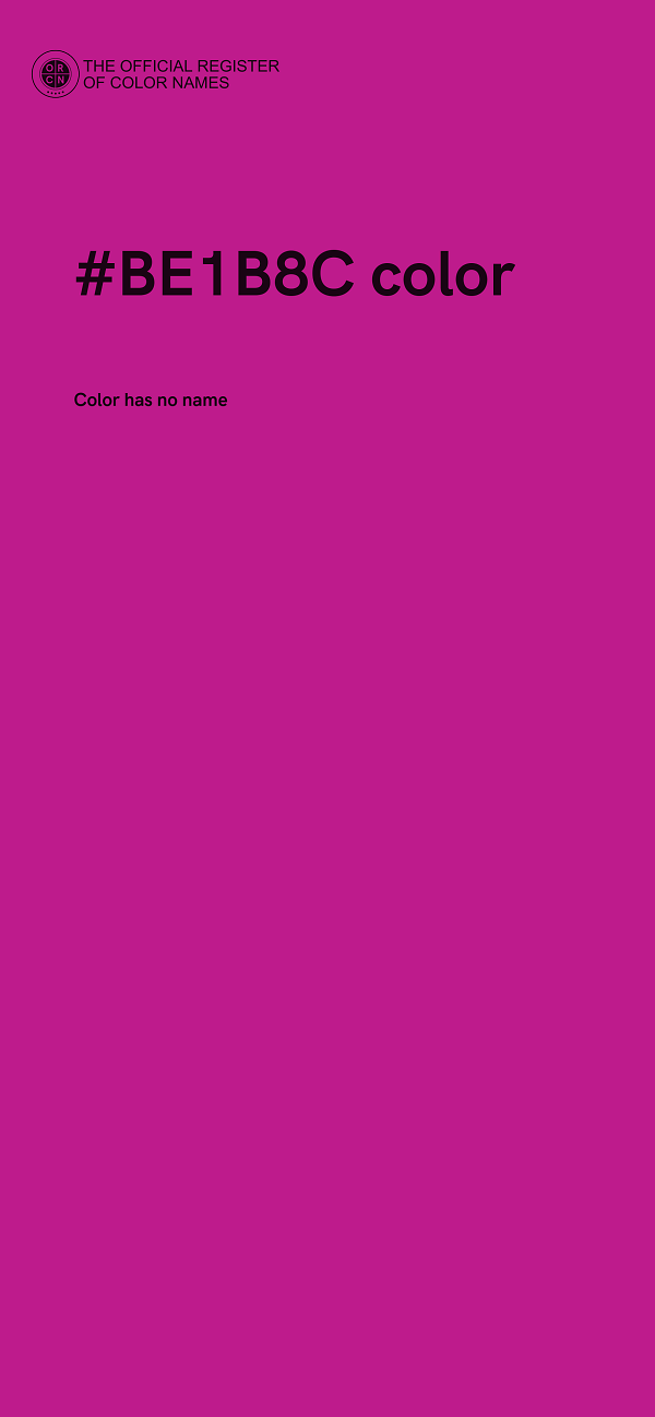 #BE1B8C color image