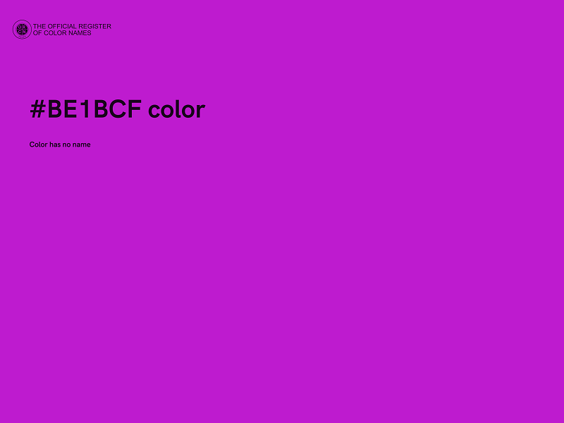 #BE1BCF color image