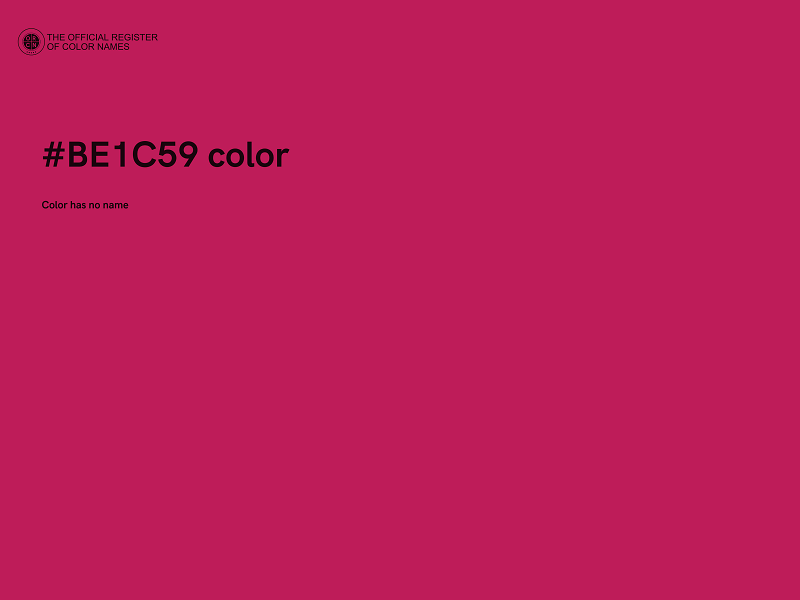 #BE1C59 color image