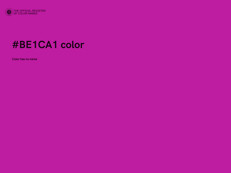 #BE1CA1 color image