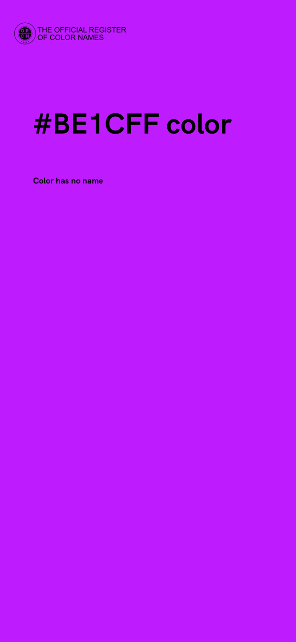 #BE1CFF color image