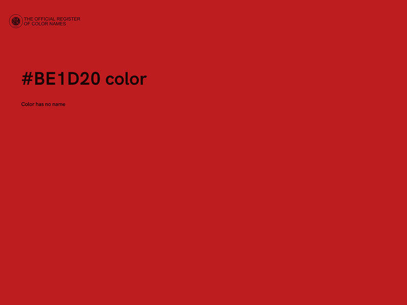 #BE1D20 color image
